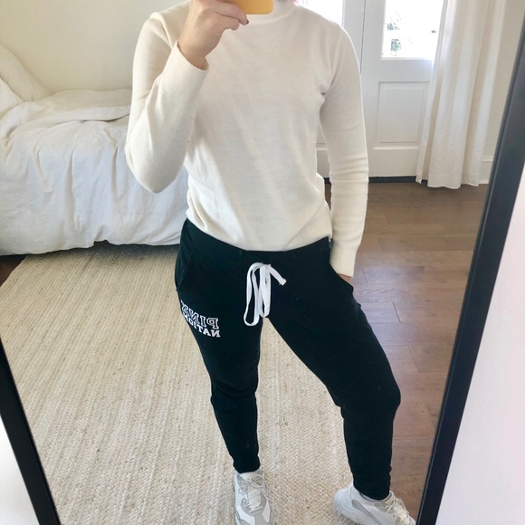 PINK Victoria’s Secret Lace Up Jogger Sweatpants - Picture 1 of 5